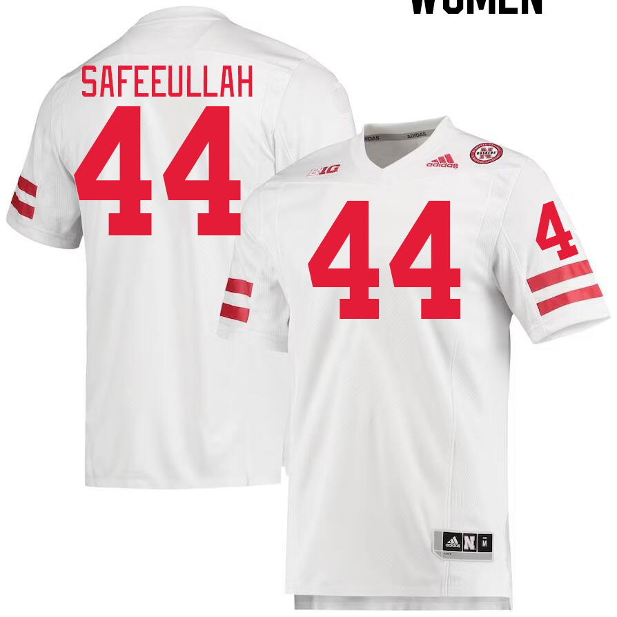 Women #44 Syncere Safeeullah Nebraska Cornhuskers College Football Jerseys Stitched Sale-White